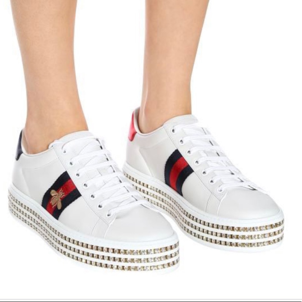 Gucci ace sneakers with crystals